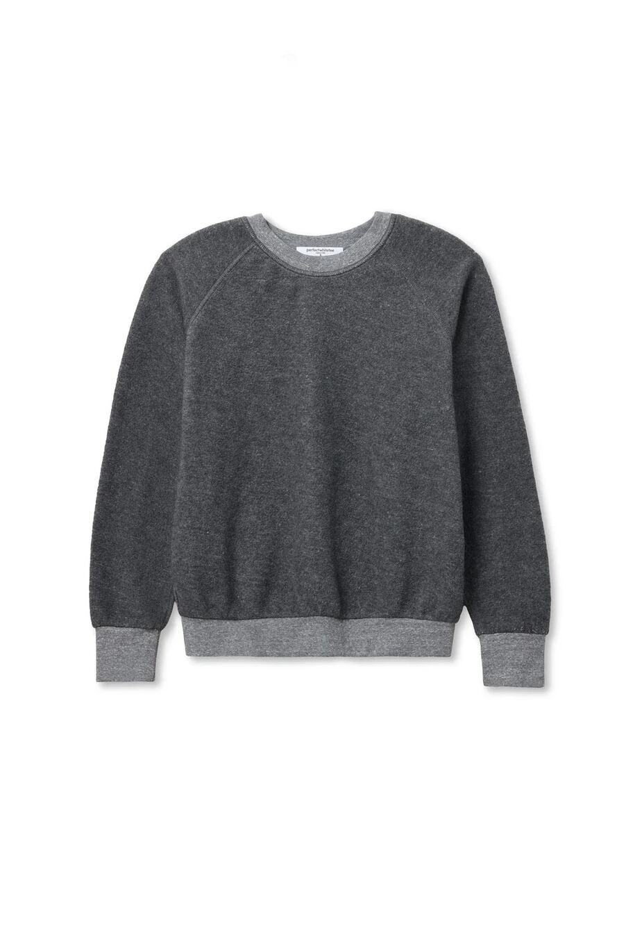 Perfectwhitetee ziggy reverse fleece crew neck sweatshirt